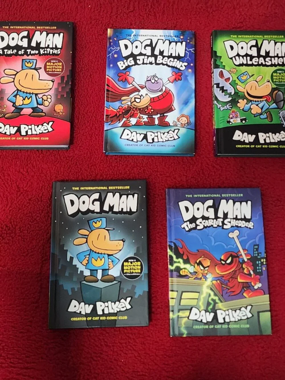 Dog Man by Dav Pilkey Hardcover Book Bundle – 5 Books